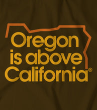 Load image into Gallery viewer, Oregon is Above California T-Shirt in Brown
