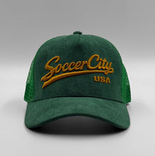 Load image into Gallery viewer, Green Portland Soccer City USA Trucker Hat