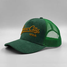 Load image into Gallery viewer, Green Portland Soccer City USA Trucker Hat
