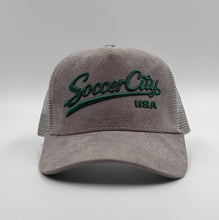 Load image into Gallery viewer, Grey Portland Soccer City USA Trucker Hat