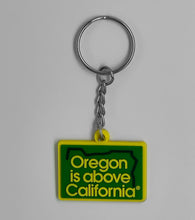 Load image into Gallery viewer, Oregon is Above California Keychain by Grafletics
