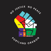 Load image into Gallery viewer, Portland No Justice, No Peace Archival Print by Grafletics
