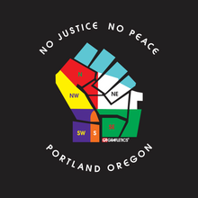 Load image into Gallery viewer, Portland No Justice, No Peace Archival Print by Grafletics