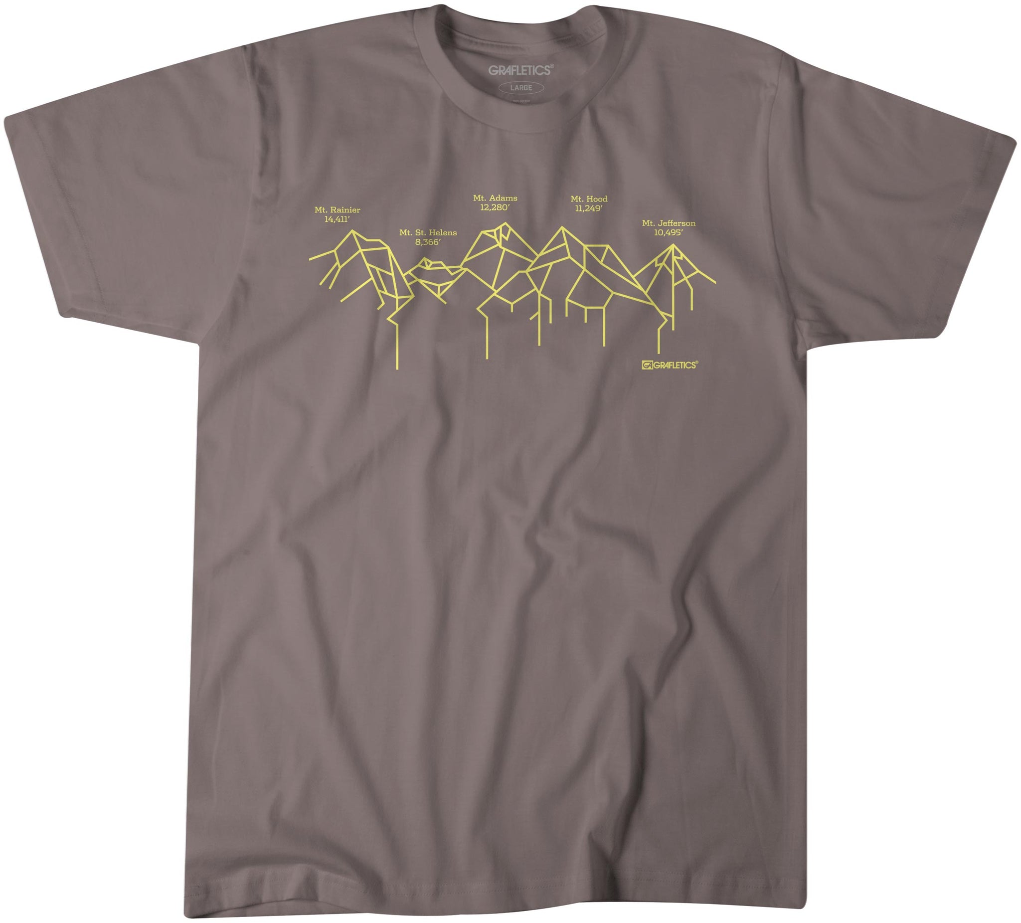 Mountain Range T-Shirt inspired by Cascadia – Grafletics®