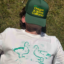 Load image into Gallery viewer, Oregon is Above California Trucker Hat by Grafletics
