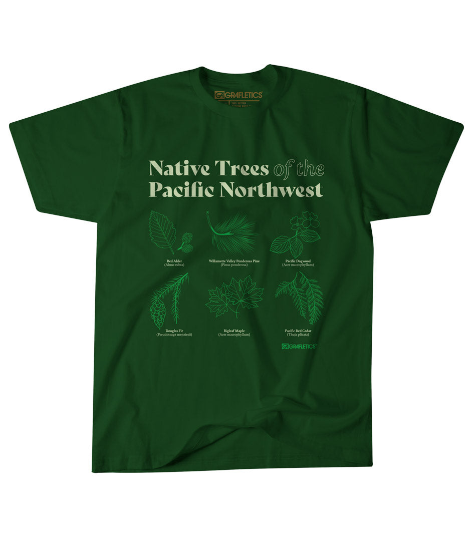 Pacific Northwest Trees T-Shirt by Grafletics