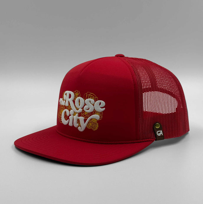 Portland Rose City Puff Ink Trucker Cap