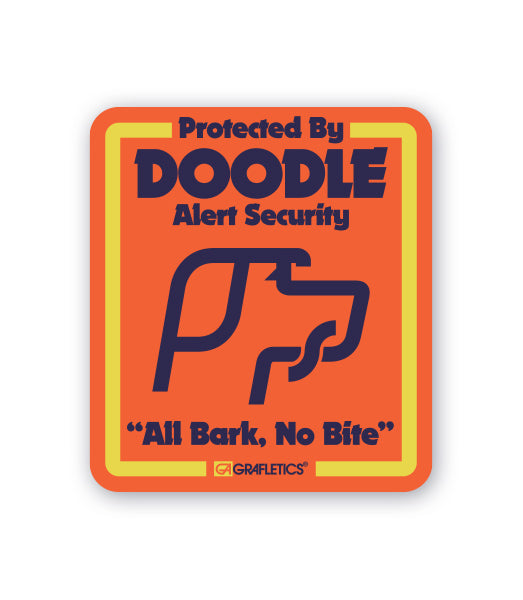 Doodle Alert Security Sticker