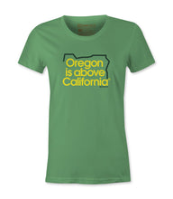 Load image into Gallery viewer, Oregon T-Shirts, Women&#39;s Oregon is Above California Tee by Grafletics
