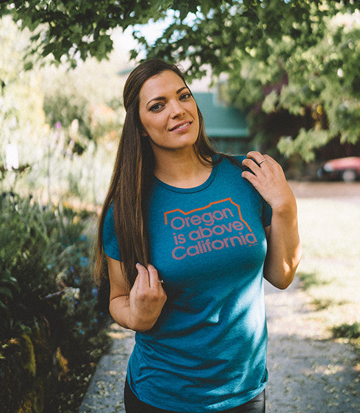 Oregon T-Shirts | Women's Oregon is Above California Tee | – Grafletics®